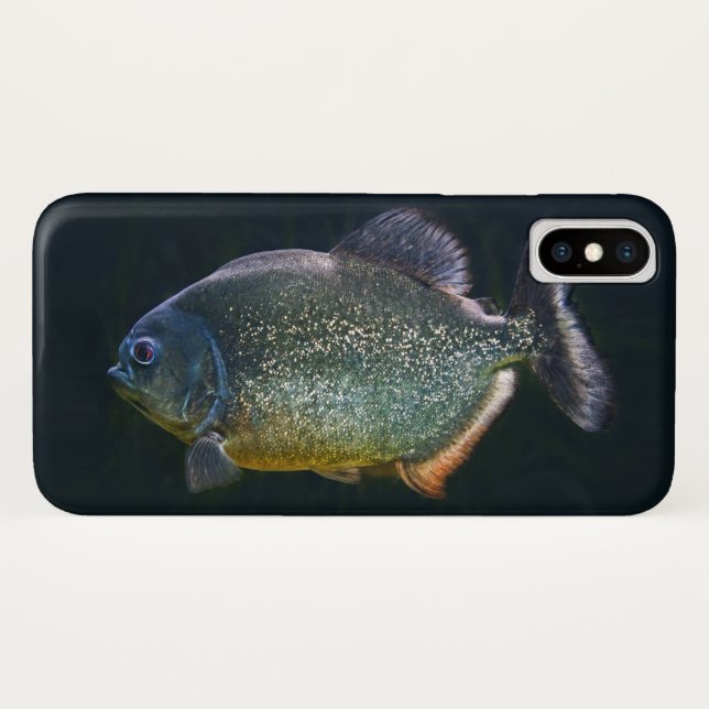 Piranha iPhone X Case (Back (Horizontal))