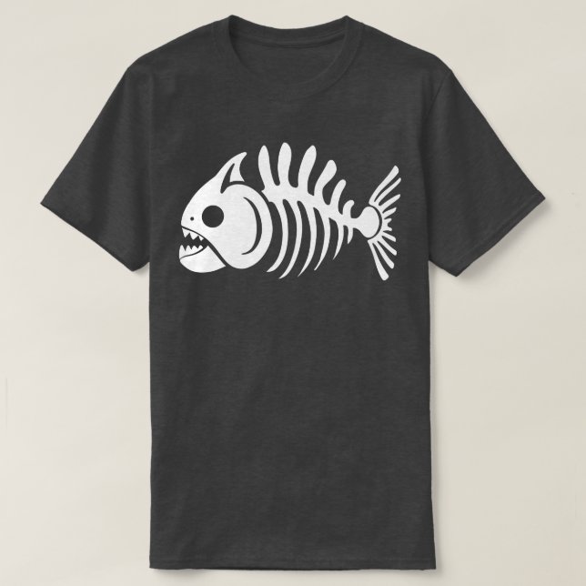 Piranha skeleton  T-Shirt (Design Front)