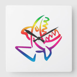 Piranha Square Wall Clock
