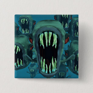 Piranhas Fish Custom Personalise Anniversaries 15 Cm Square Badge