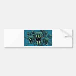 Piranhas Fish Custom Personalise Anniversaries Bumper Sticker