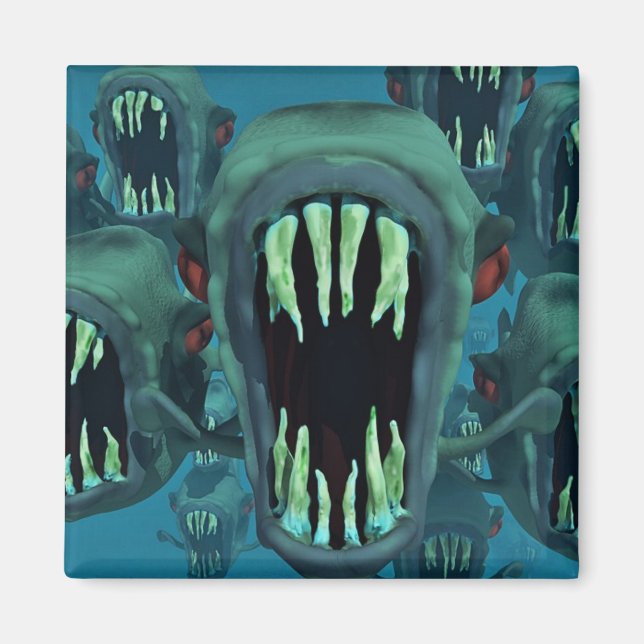 Piranhas Fish Custom Personalise Anniversaries Magnet (Front)