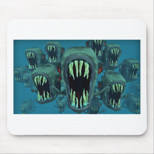 Piranhas Fish Custom Personalise Anniversaries Mouse Mat