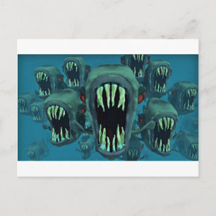 Piranhas Fish Custom Personalise Anniversaries Postcard