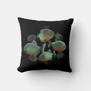 Piranhas Illustration Cushion