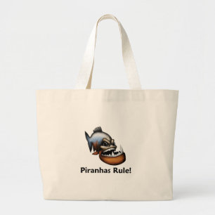 Piranhas Rule! Large Tote Bag