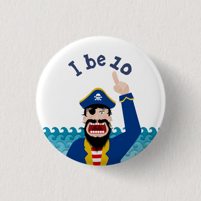 Pirate 3 Cm Round Badge (Front)