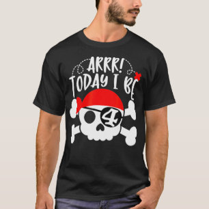 Pirate 4th Birthday Party  Arrr Today I Be 4 Red  T-Shirt