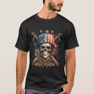 Pirate 4Th Of July American Flag Usa America T-Shirt