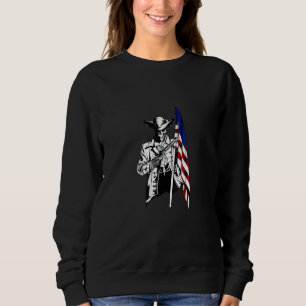 Pirate 4th Of July Patriotic American Flag Memoria Sweatshirt