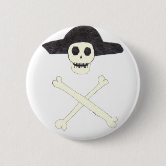 pirate 6 cm round badge