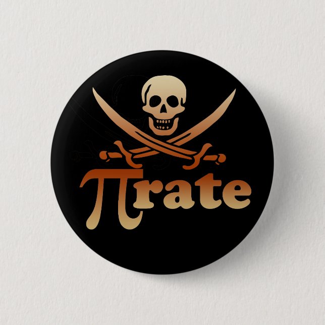 Pirate 6 Cm Round Badge (Front)