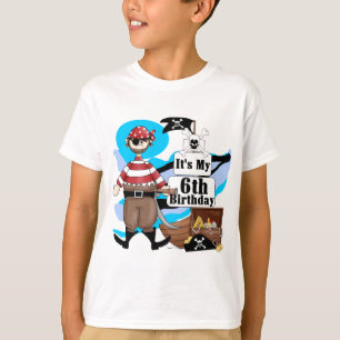 Pirate 6th Birthday t-shirts and Gifts
