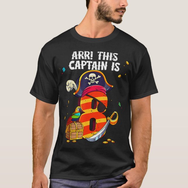 Pirate 8Th Birthday  T-Shirt (Front)