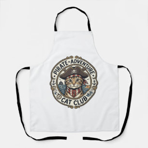 Pirate Adventure Cat POD Vector Art - Pirate Adven Apron