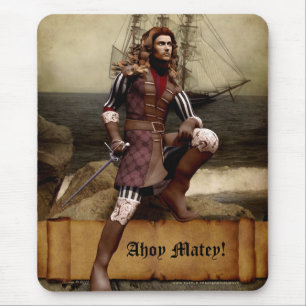 Pirate - Ahoy Matey - Customisable Mousepad