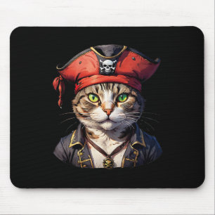 Pirate And Cat The Feline Buccaneer Mouse Mat