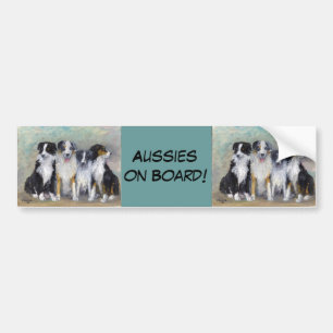 Pirate and Daughters - Australian Shepherds Bumper Sticker