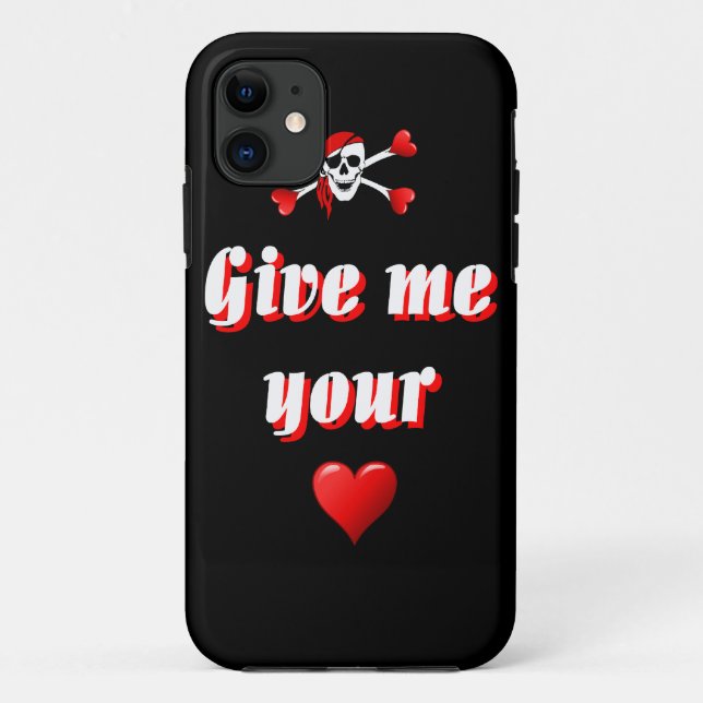 Pirate and hearts Case-Mate iPhone case (Back)