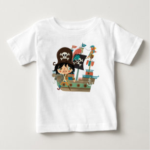Pirate and Pirate Ship Baby T-Shirt