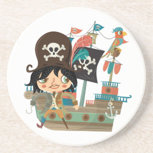 Pirate and Pirate Ship Coaster