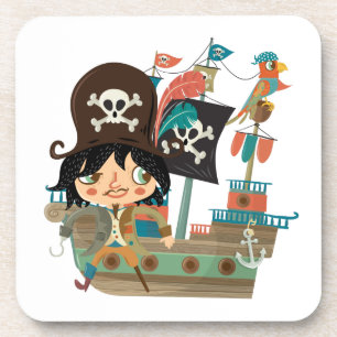 Pirate and Pirate Ship Coaster
