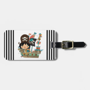 Pirate and Pirate Ship Luggage Tag