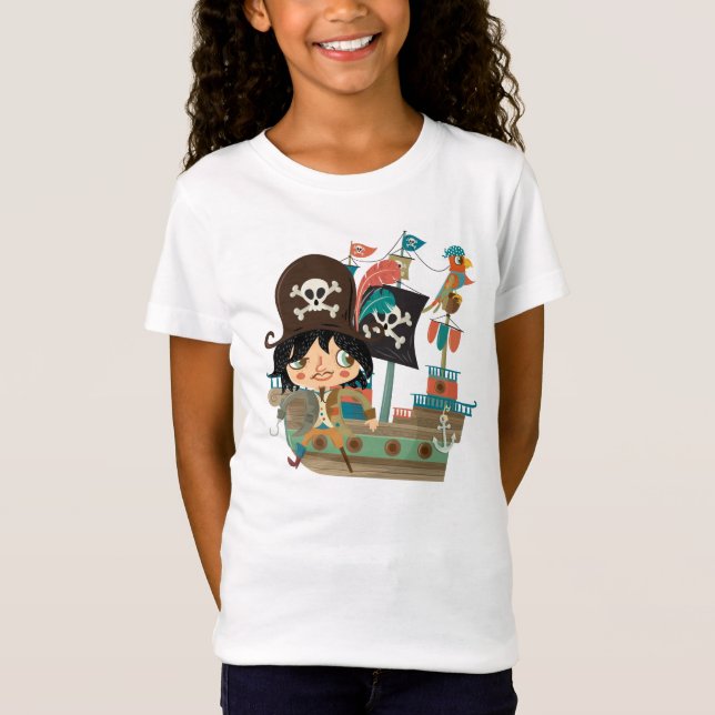 Pirate and Pirate Ship T-Shirt (Front)
