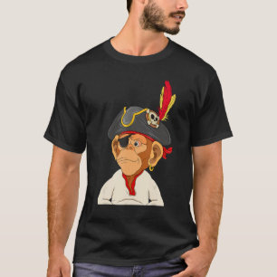 Pirate Ape Nft Themed Captain Monkey T-Shirt