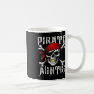 Pirate Auntie Jolly Roger Flag And Skull Crossbone Coffee Mug