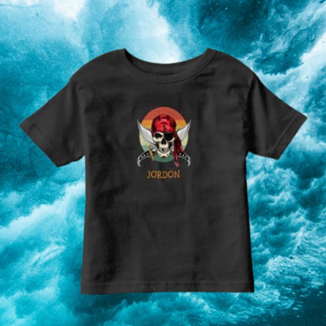 Pirate  BABY T-shirt (Personalized Kids Pirate Name Shirt)