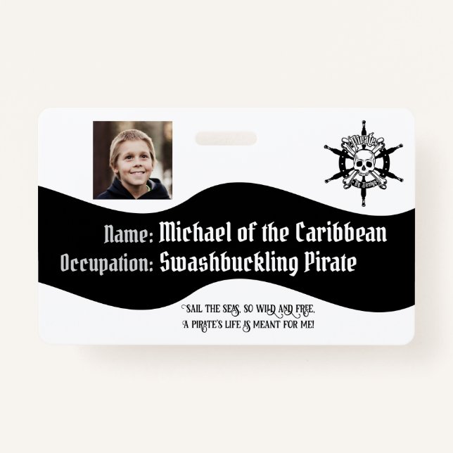 Pirate Badge ID Badge (Front)