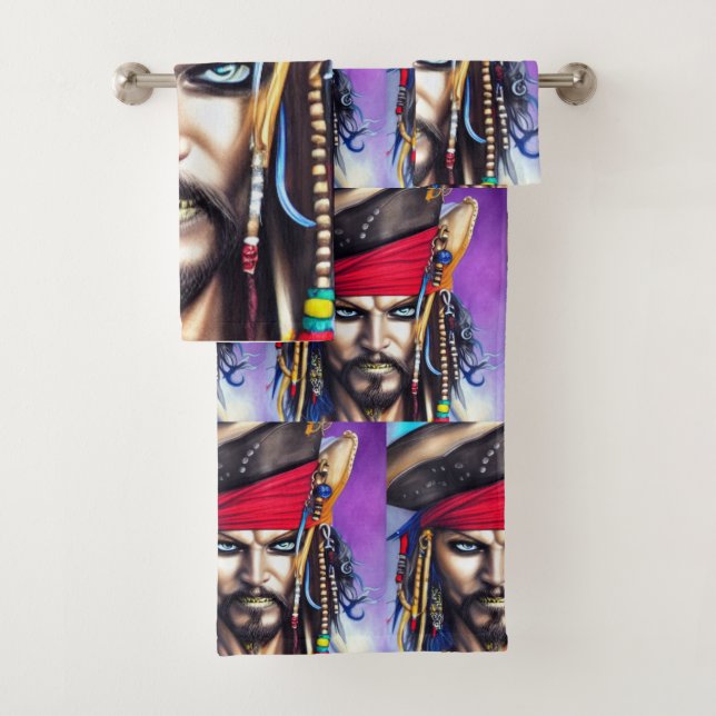 Pirate Bath Towel Set (Insitu)
