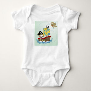 Pirate Bear Hunting For Treasure Baby Bodysuit