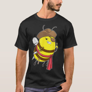 Pirate Bee Halloween Pirate Costume Jolly Roger  T-Shirt