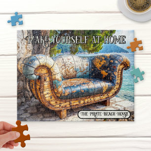 Pirate Bench at the Beach Puzzle