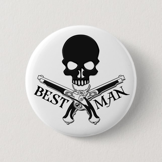 Pirate Best Man Button (Front)