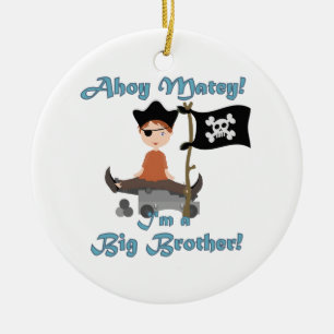 Pirate Big Brother Ceramic Tree Decoration