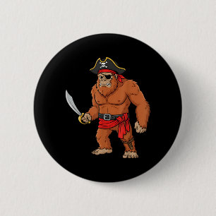 Pirate Bigfoot Toddler Boy Funny Kids Halloween 6 Cm Round Badge