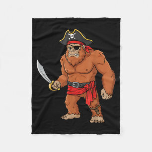 Pirate Bigfoot Toddler Boy Funny Kids Halloween Fleece Blanket