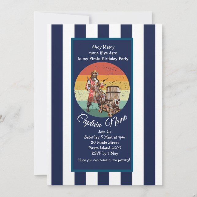 Pirate Birthday Adventure Invitation (Front)