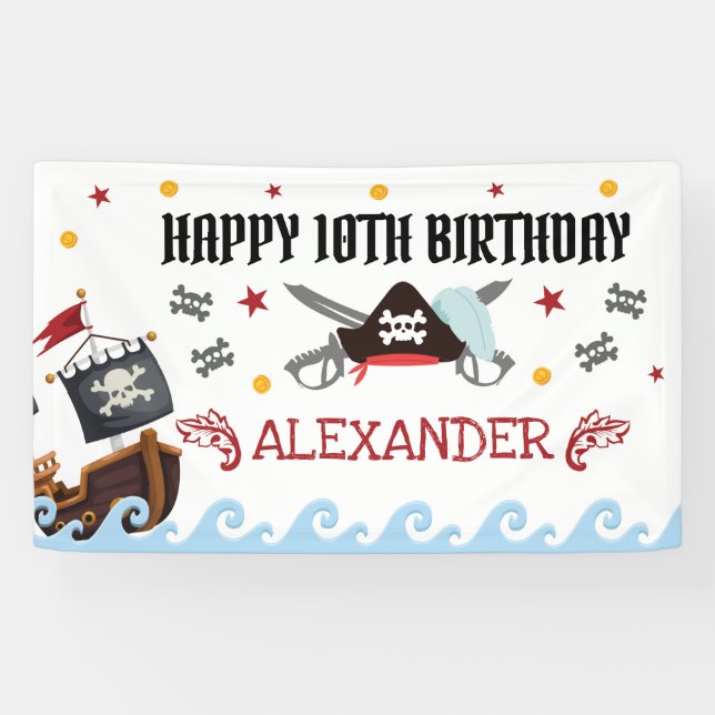 Pirate Birthday Banner (Horizontal)