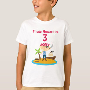 Pirate Birthday Boy Custom Name T-Shirt