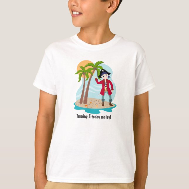 Pirate birthday boy T-Shirt (Front)
