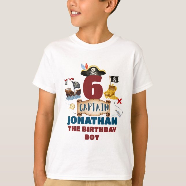 Pirate birthday boy T-Shirt (Front)