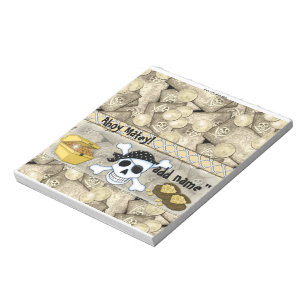 Pirate Birthday Candy Bar Wrapper Party Favour Notepad