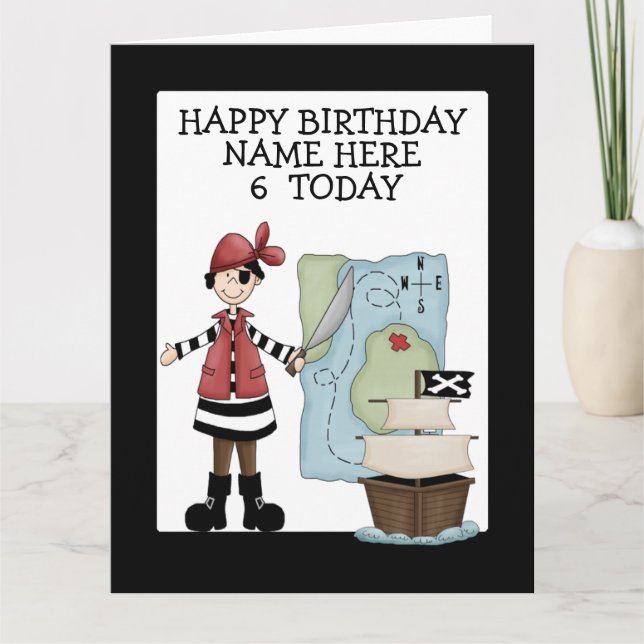 Pirate Birthday Card (Front)