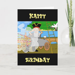 #pirate birthday card by dalDesignNZ