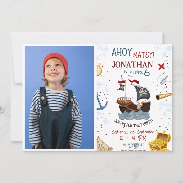 Pirate Birthday Invitation (Front)