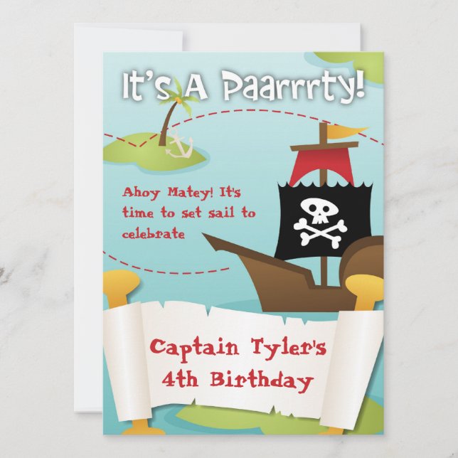 Pirate Birthday Invitation (Front)